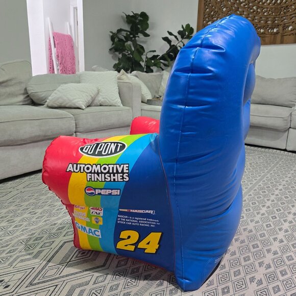 Jeff Gordon Inflatable Race Car Chair For Kids With DuPont Pepsi & GMAC Logos - - Picture 7 of 10
